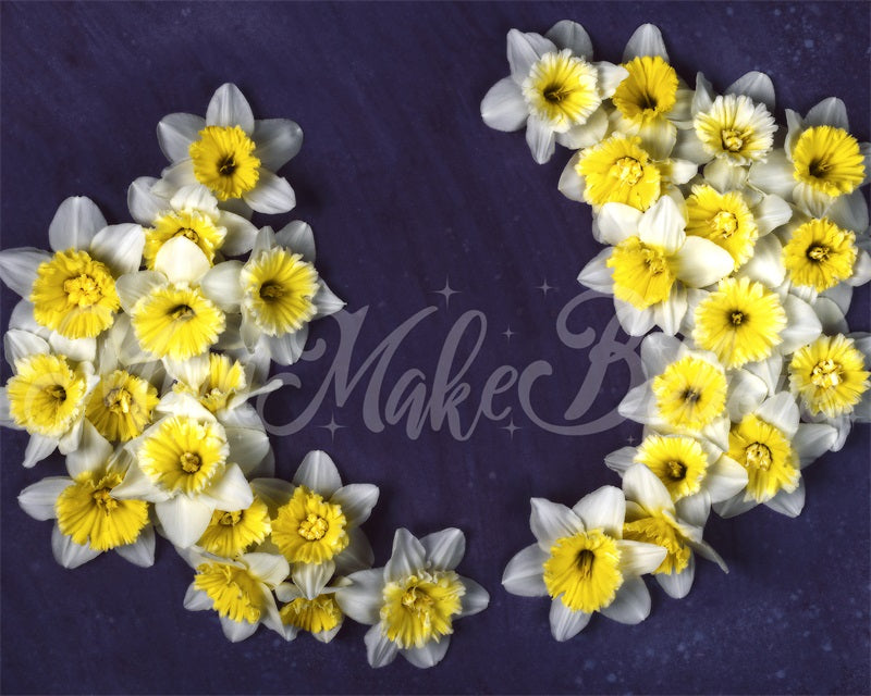 Kate Fine Art Floral Daffodils Maternity Backdrop Designed by Mini MakeBelieve -UK