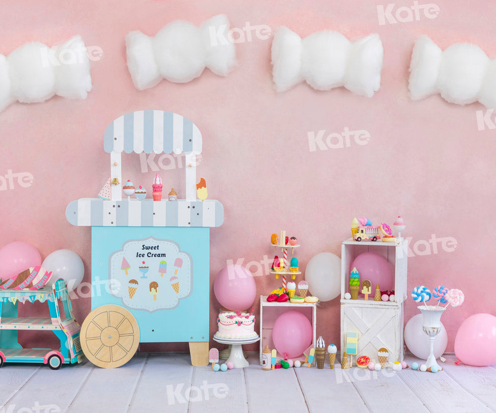 Kate Summer Ice Cream Cake Smash Backdrop Designed by Emetselch -UK