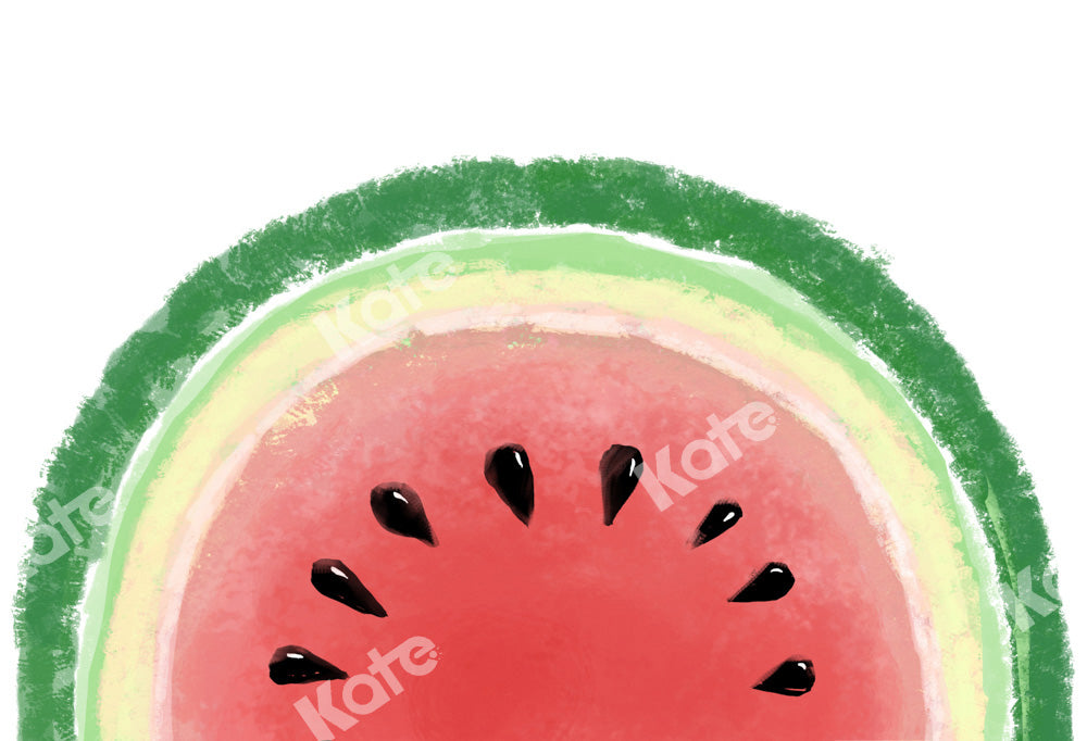 Kate Summer Watercolor Watermelon Backdrop Designed by Uta Mueller Photography