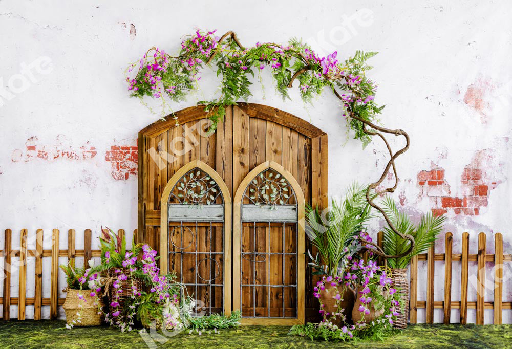 Kate Garden Gate Wisteria Flower Backdrop Designed by Uta Mueller Photography