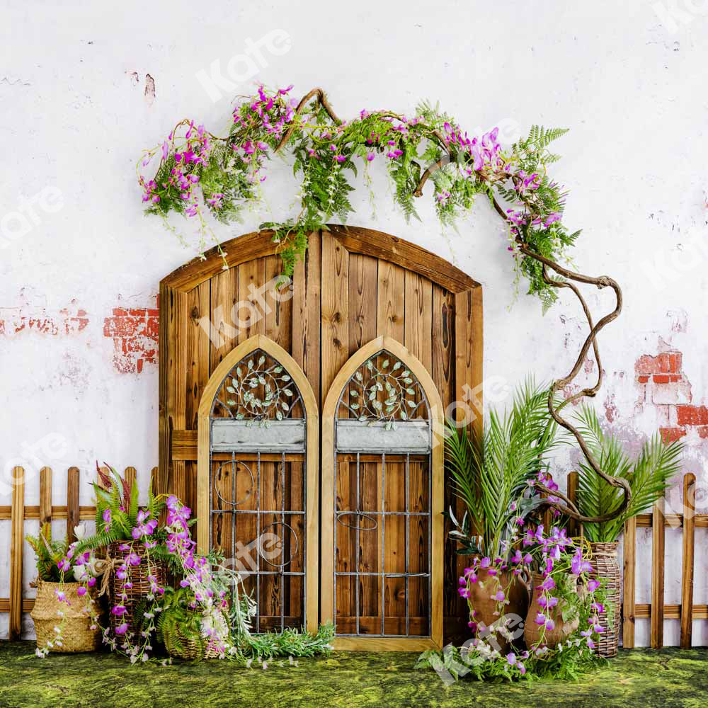 Kate Garden Gate Wisteria Flower Backdrop Designed by Uta Mueller Photography