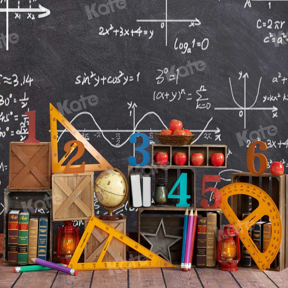 Kate Back to School Math Blackboard Backdrop Designed by Emetselch -UK