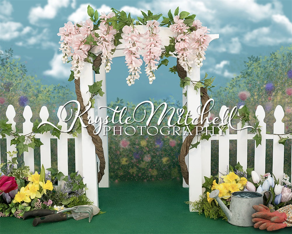 Kate Spring/Wedding Gardening Flowers Backdrop Designed By Krystle Mitchell Photography