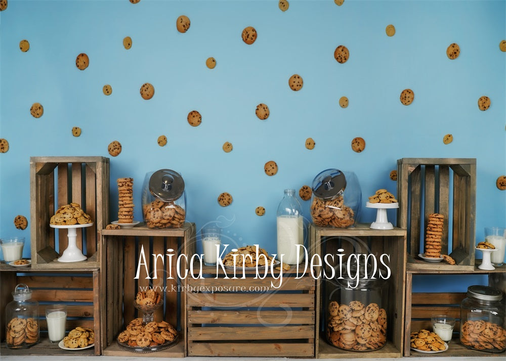 Kate Children Birthday Cookies Blue Backdrop designed by Arica Kirby