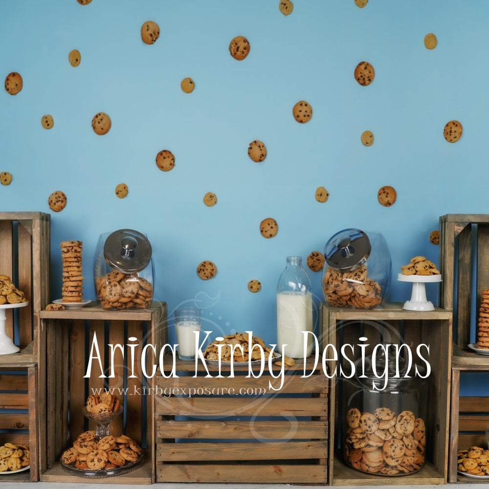 Kate Children Birthday Cookies Blue Backdrop designed by Arica Kirby