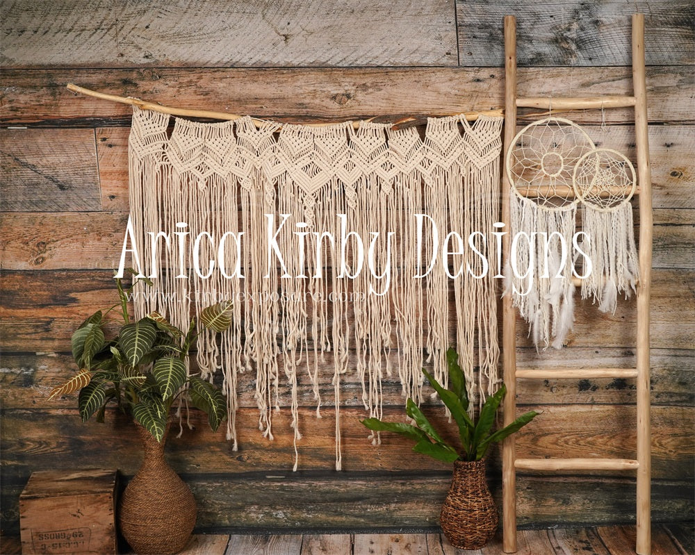 Kate Summer Boho Wood Grain Backdrop designed by Arica Kirby -UK