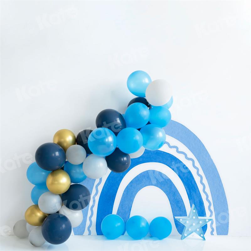 Kate Birthday Blue Rainbow Backdrop Designed by Uta Mueller Photography -UK