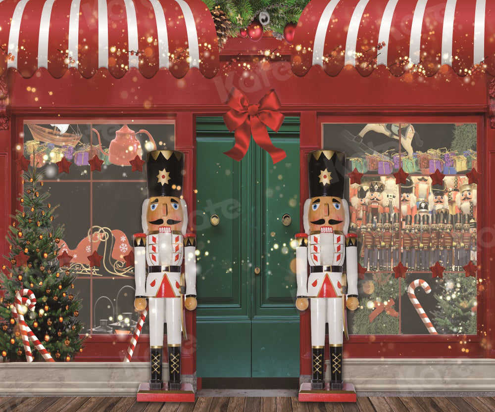 Kate Christmas Store Soldier Toys Nutcracker Backdrop for Photography