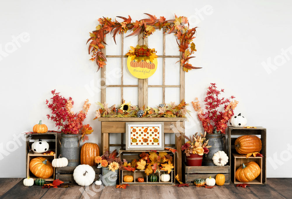 Kate Autumn Thanksgiving Leaves Backdrop Designed by Uta Mueller Photography