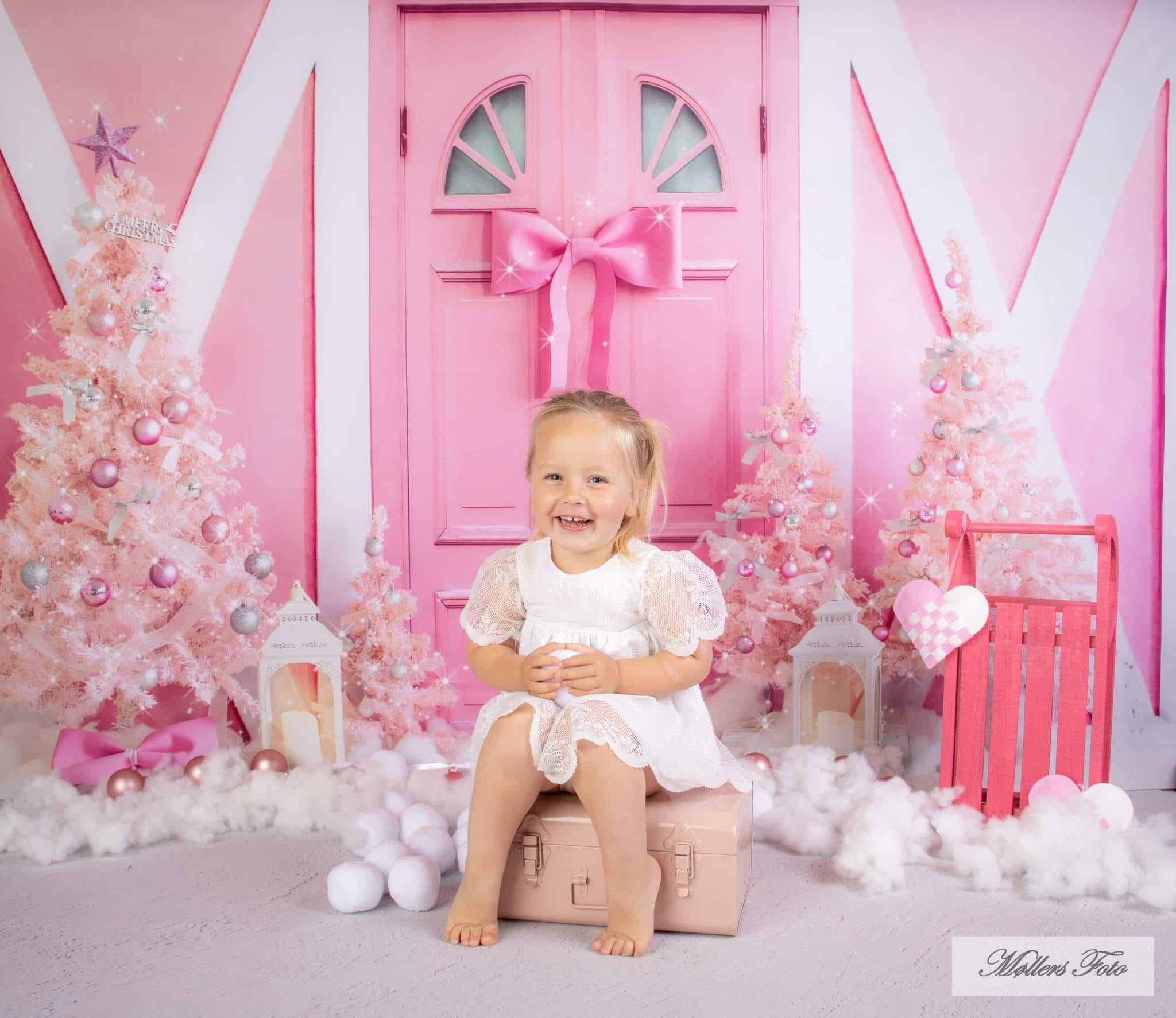 Kate Christmas Princess Pink Backdrop Designed by Emetselch