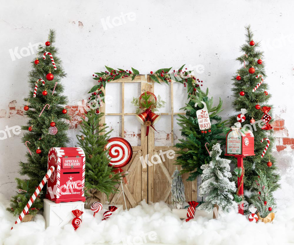 Kate Winter Christmas Tree Snow Backdrop Designed by Emetselch -UK