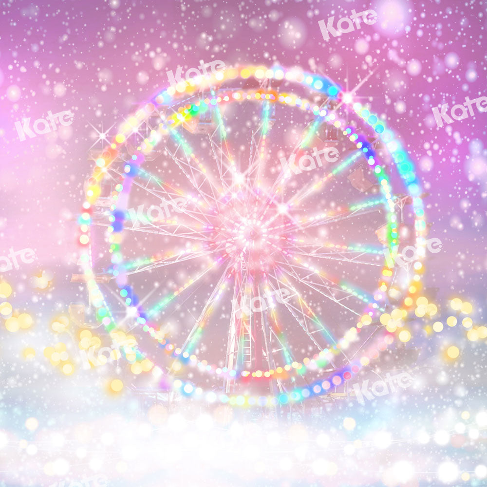 Kate Pink Bokeh Fantasy Ferris Wheel Backdrop Designed by GQ