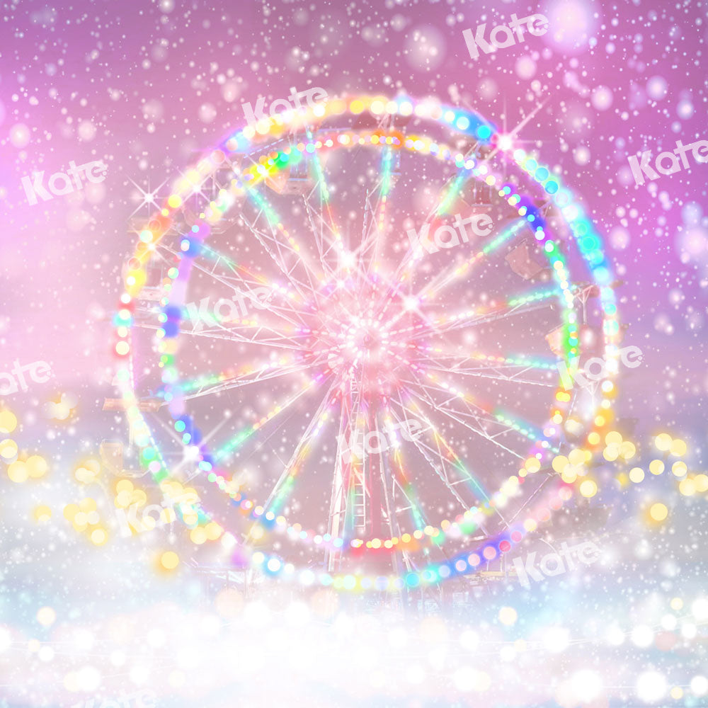 Kate Pink Bokeh Fantasy Ferris Wheel Backdrop Designed by GQ -UK