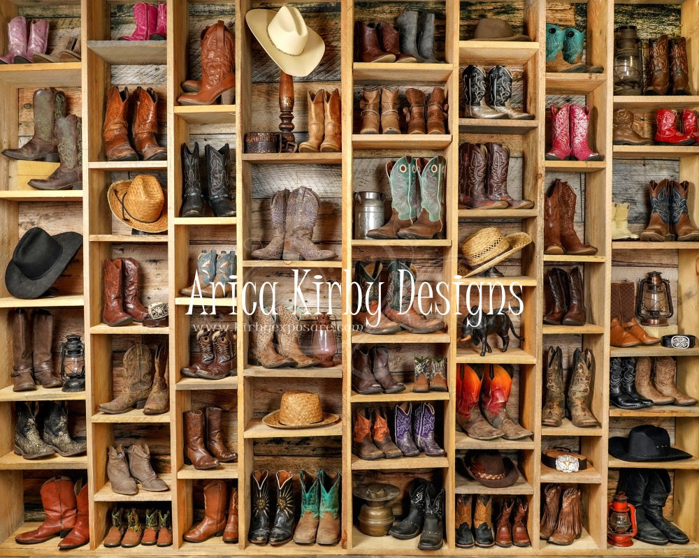 Kate Cowboy Boots Backdrop designed by Arica Kirby