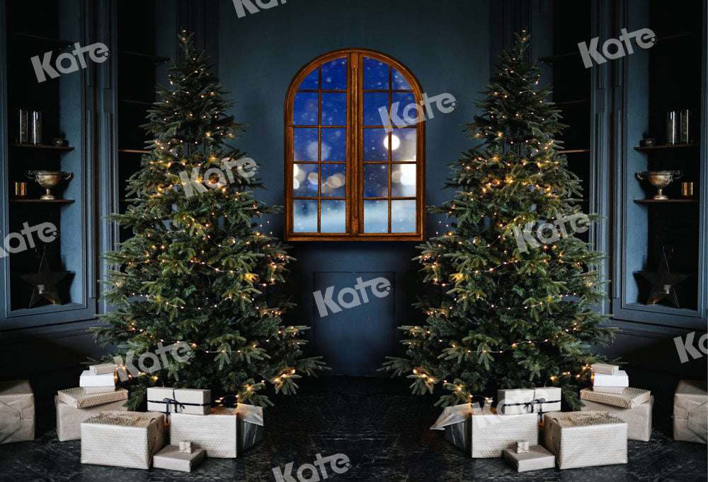 Kate Christmas Window Night Gifts Backdrop Designed by Chain Photography