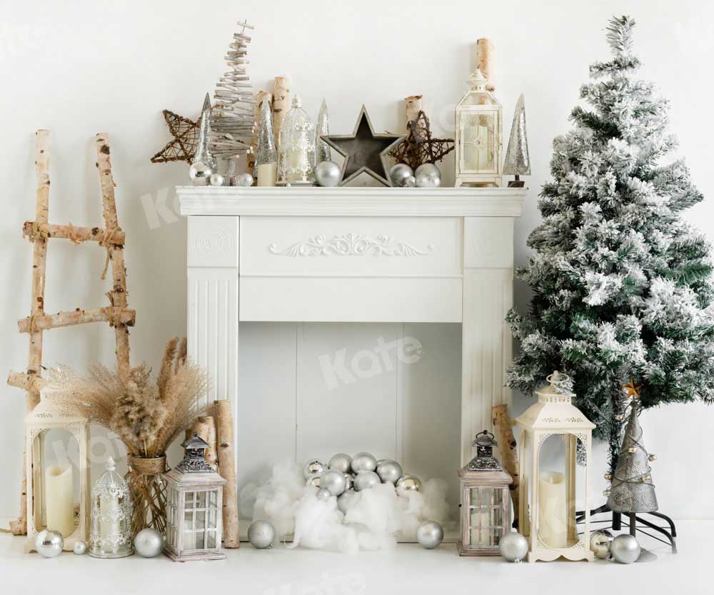 Kate Christmas Backdrop Fireplace Tree Designed by Emetselch