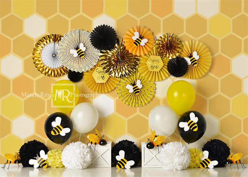 Kate Sweet Bee Children Cake Smash Backdrop Designed by Mandy Ringe Photography -UK