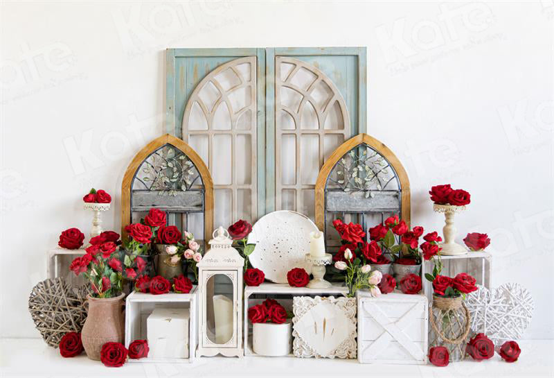 Kate Valentine's Day Rose Garden Backdrop for Photography -UK