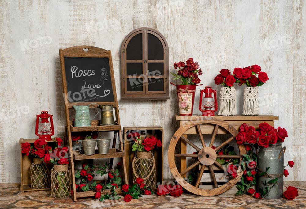 Kate Valentine's Day Rose Store Backdrop Designed by Emetselch