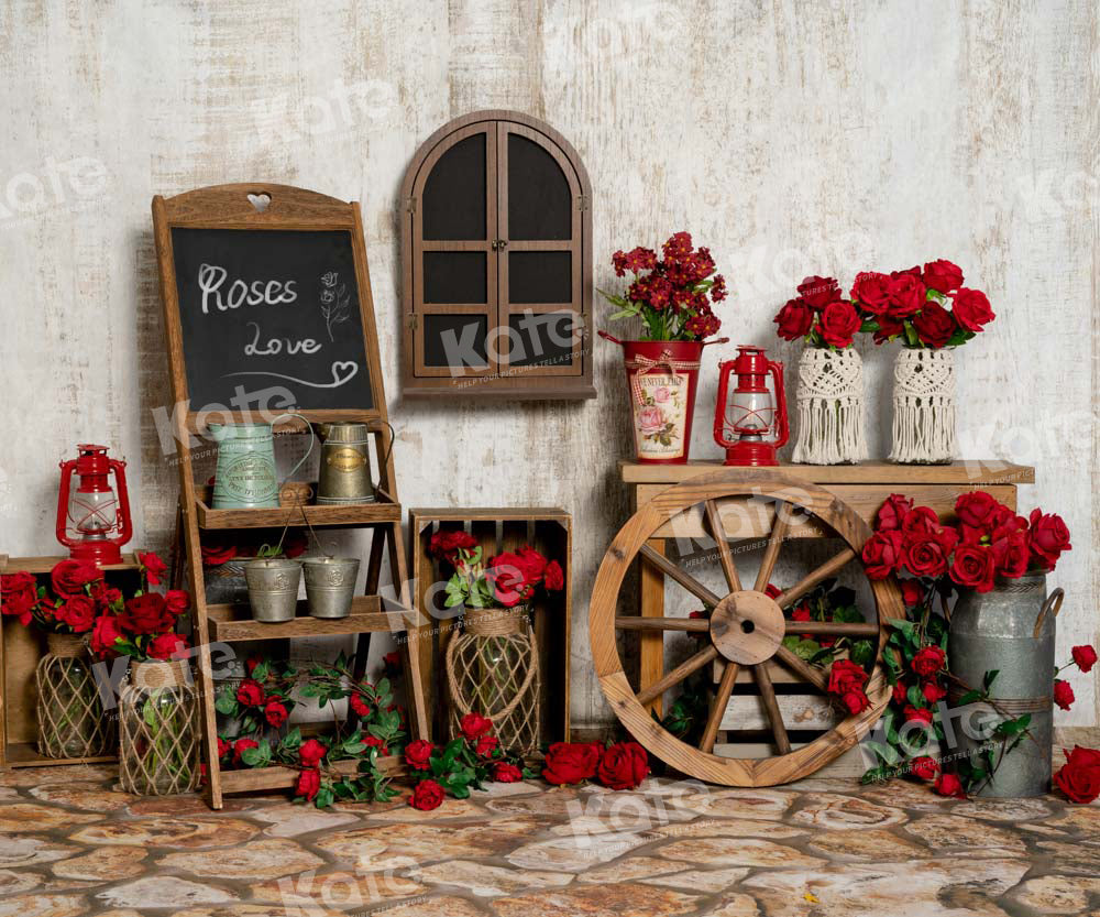 Kate Valentine's Day Rose Store Backdrop Designed by Emetselch -UK