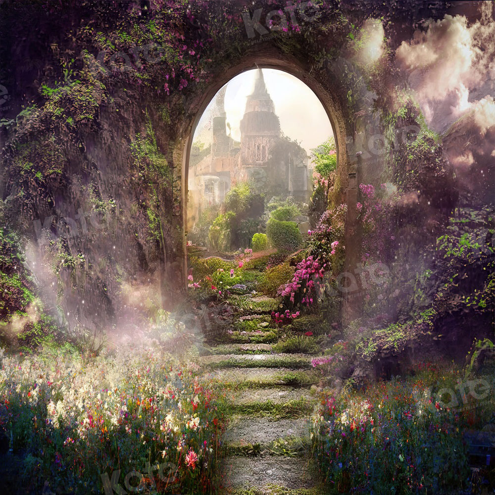 Kate Spring Magic Flower Garden Castle Backdrop for Photography -UK
