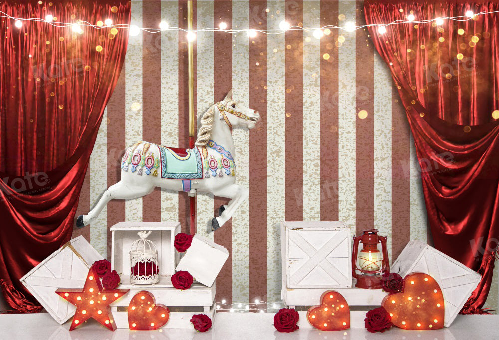 Kate Valentine's Day Stage Trojan Horse Backdrop for Photography -UK