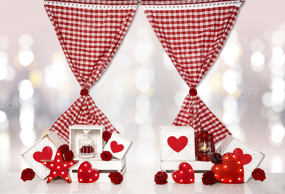 Kate Valentine's Day Love Boxes Bokeh Backdrop for Photography -UK
