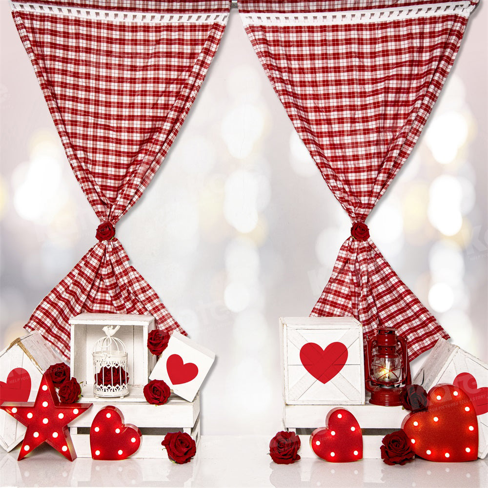 Kate Valentine's Day Love Boxes Bokeh Backdrop for Photography