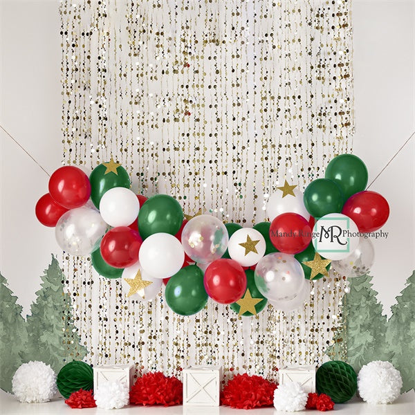 Kate Holiday Party Christmas Backdrop Designed by Mandy Ringe Photography