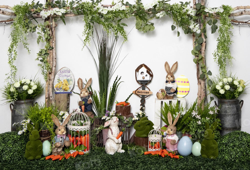 Kate Easter/Spring Bunny Jungle Backdrop for Photography