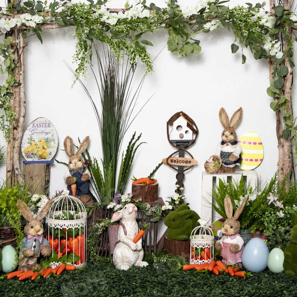 Kate Easter/Spring Bunny Jungle Backdrop for Photography