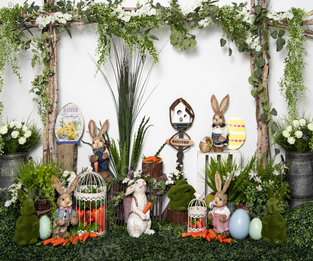 Kate Easter/Spring Bunny Jungle Backdrop for Photography