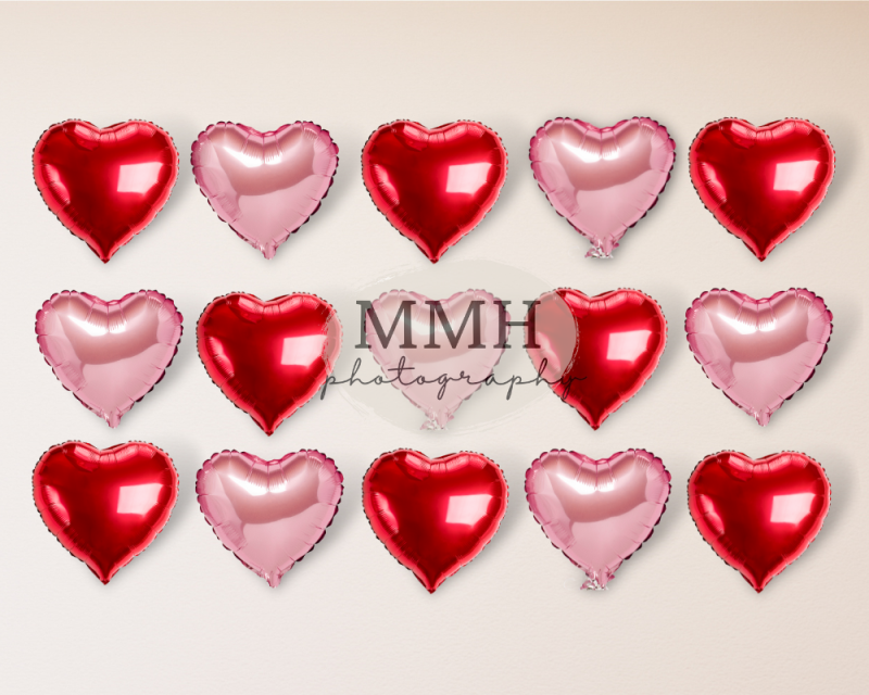Kate Valentine's Day Heart Balloons Backdrop Designed by Melissa McCraw-Hummer