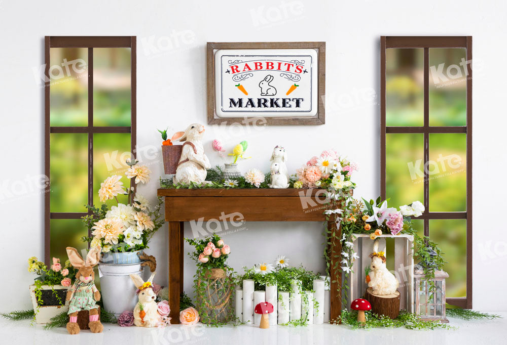 Kate Easter Rabbit Flower Market Backdrop Designed by Emetselch