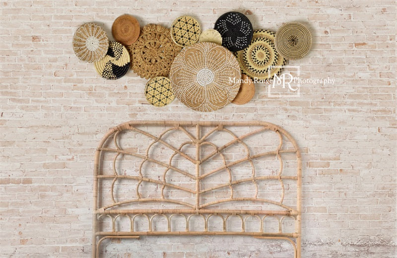 Kate Boho Headboard Baskets Backdrop Designed by Mandy Ringe Photography
