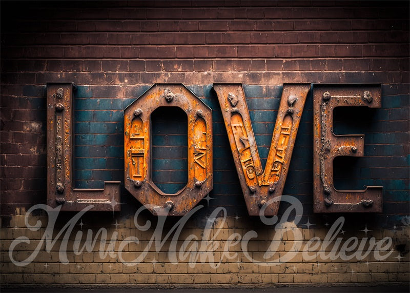 Kate Valentine Industrial Distressed Brick wall Backdrop Designed by Mini MakeBelieve