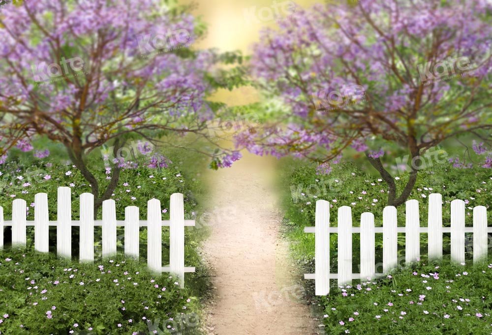 Kate Summer Field Fence Tree Backdrop Designed by Chain Photography