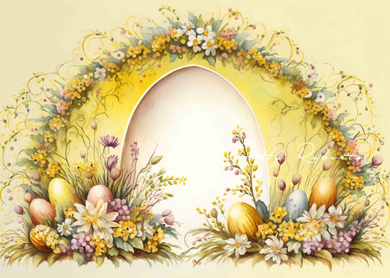 Kate Oil Painted Yellow Easter Arch Backdrop Designed by Patty Robert -UK