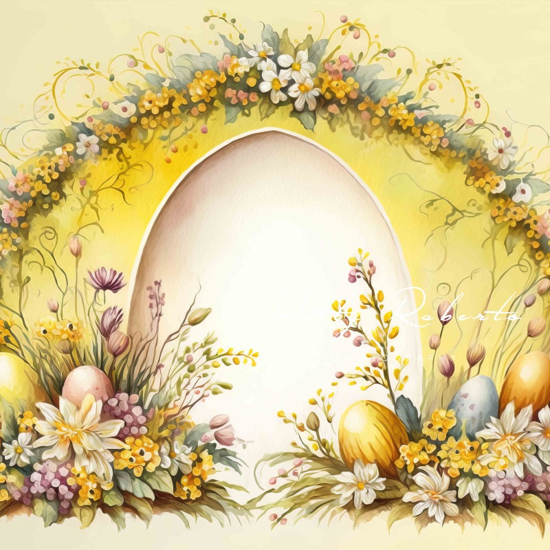 Kate Oil Painted Yellow Easter Arch Backdrop Designed by Patty Robert -UK