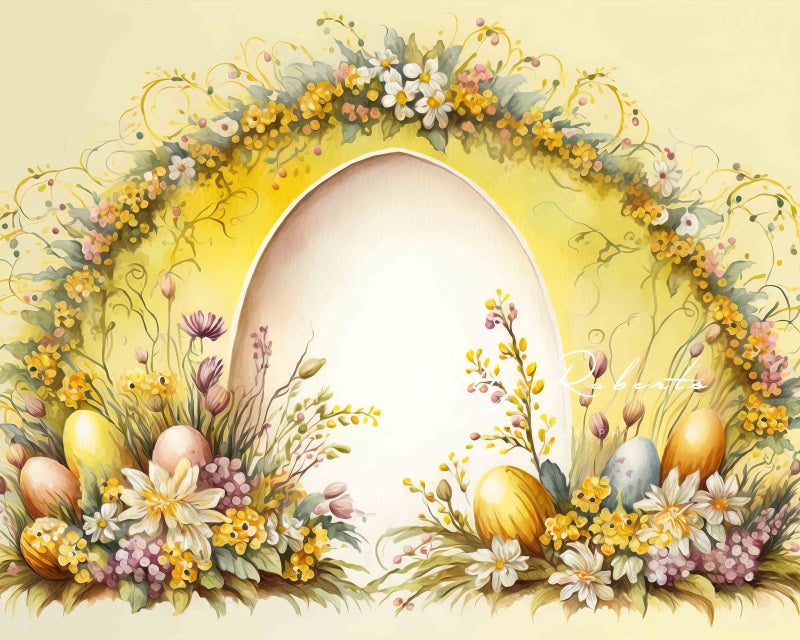 Kate Oil Painted Yellow Easter Arch Backdrop Designed by Patty Robert -UK