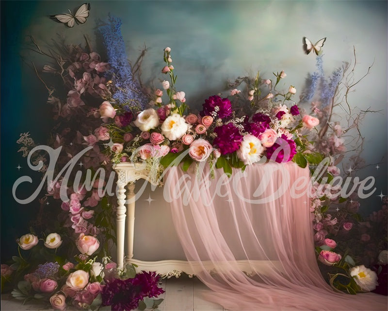 Kate Fine Art Interior Floral Curtain Backdrop Designed by Mini MakeBelieve