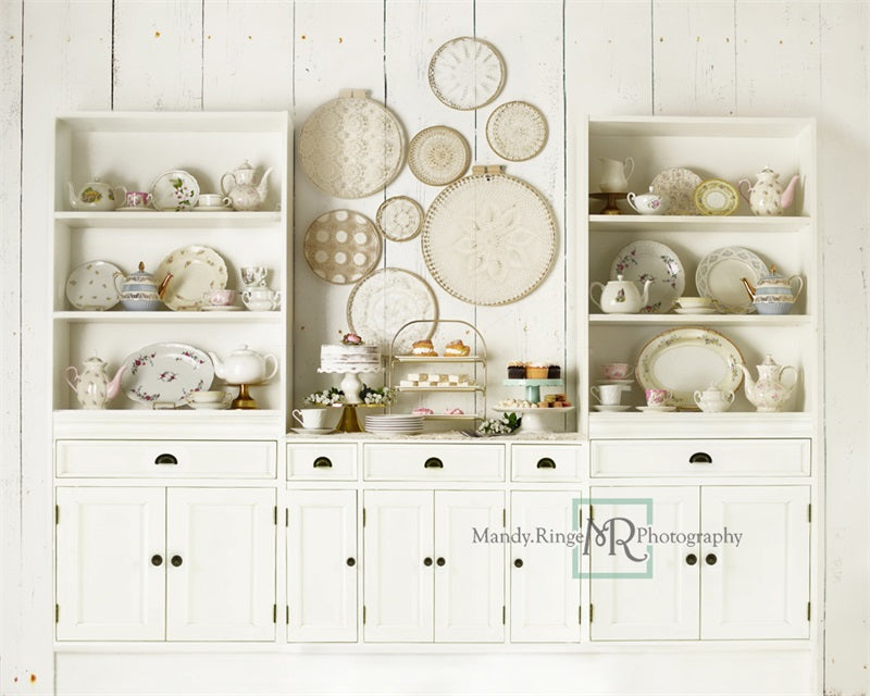 Kate Vintage Tea Party Kitchen Backdrop Designed by Mandy Ringe Photography -UK