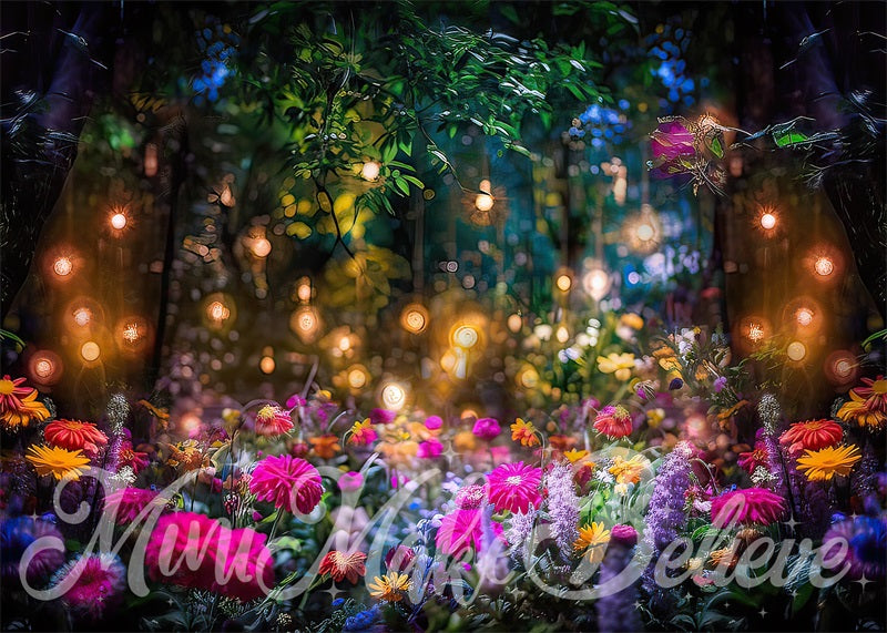Kate Fine Art Enchanted Fairy Forest Night Backdrop Designed by Mini MakeBelieve