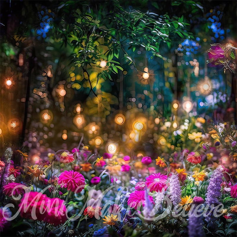Kate Fine Art Enchanted Fairy Forest Night Backdrop Designed by Mini MakeBelieve