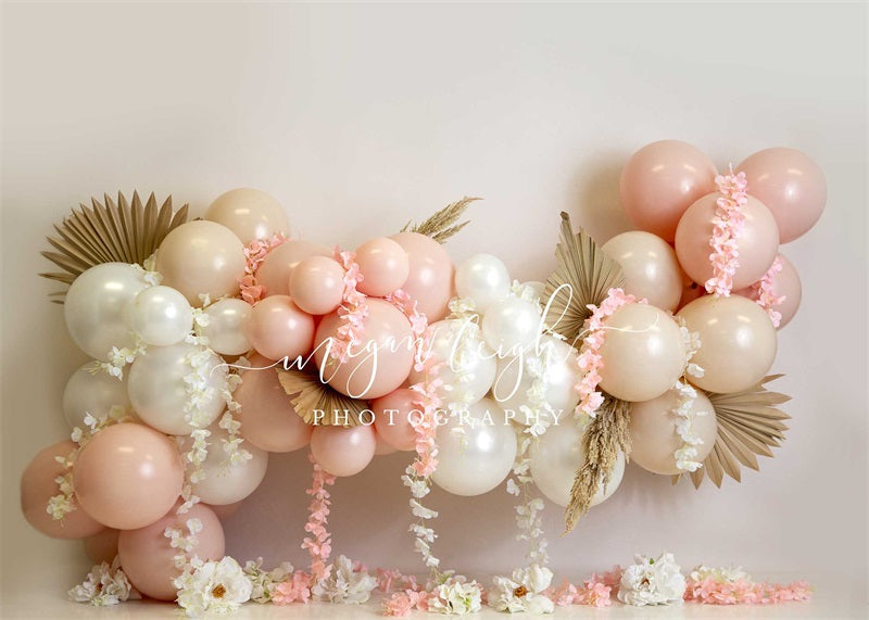 Kate Balloons Floral Garland Backdrop Designed by Megan Leigh Photography