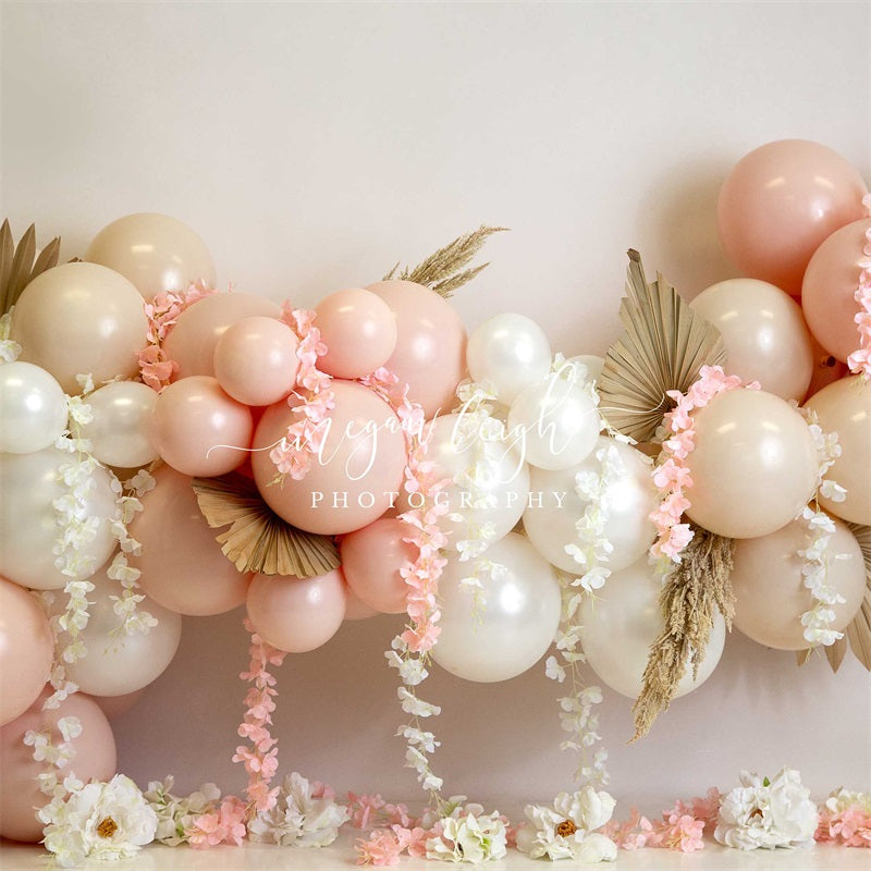 Kate Balloons Floral Garland Backdrop Designed by Megan Leigh Photography -UK