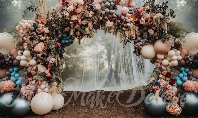 Kate Fine Art Forest Balloons Arch Backdrop Designed by Mini MakeBelieve