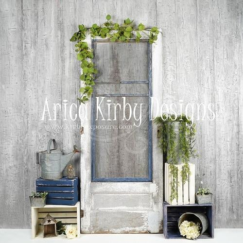 Kate Blue Door Spring backdrop designed by Arica Kirby - Kate backdrops UK