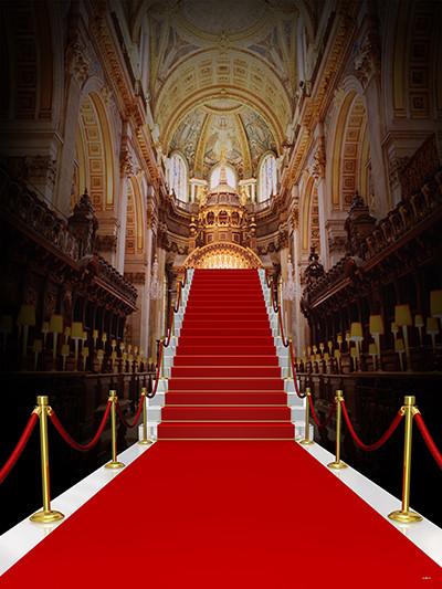 Katebackdrop£ºKate Red Carpet Golden Palace Indoor Backdrop For Wedding