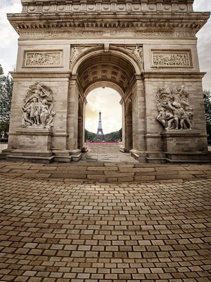 Katebackdrop£ºKate Arch European Style Castle Brick Floor Wedding Backdrop